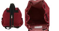 Quilted Monogrammable Maroon Backpack
