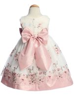 Rose Embroidered Organza Dress