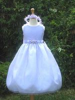 Satin & Organza Rose Sash Dress in 5 Colors