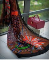 Women Umbrella Orange Scarf 