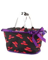 Stylish Red Hat Society Pattern Collapsible Market And Shopping Basket 