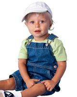 Tony Cotton Baby Denim Overall Short