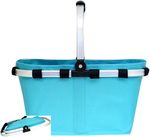 Turquoise Collapsible Market And Shopping  Basket
