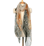 Paisley voile scarf - Neutral