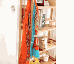 Twill Blue And Orange voile scarf