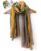 Dots And Chain Voile Scarf