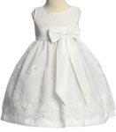 White Embroidered Organza Dress
