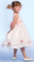 White Sleeveless Taffeta Flower Girl Dress - Customize Colors!-9m-12