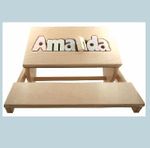 Wooden Puzzle Name  Flip Stool