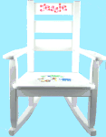 Wooden Rocking Chair - Jungle White Color