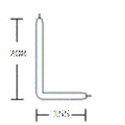 208mm L Shape CCFL Backlight Lamp - 2.6mm Diameter