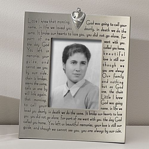 Sympathy Gift Photo Frame With Broken Chain Poem – Memorial Condolence Picture Frame – Crossroads Home Decor