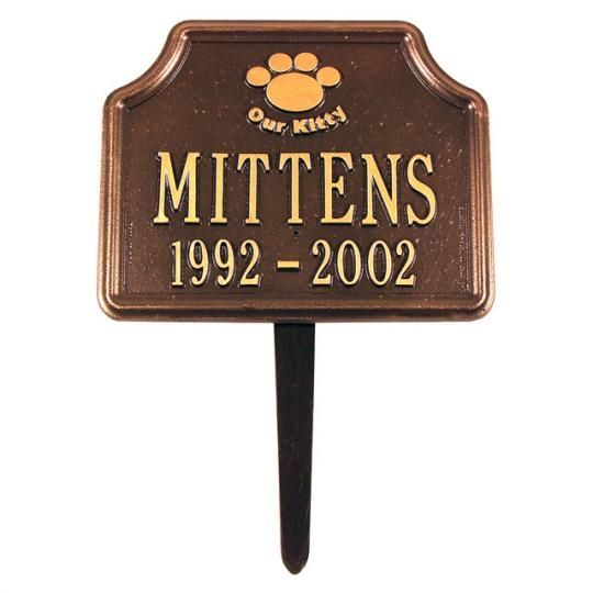 Cat Paw Memorial Marker Personalized