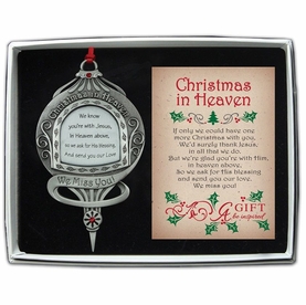 Christmas in Heaven Memorial Ornament
