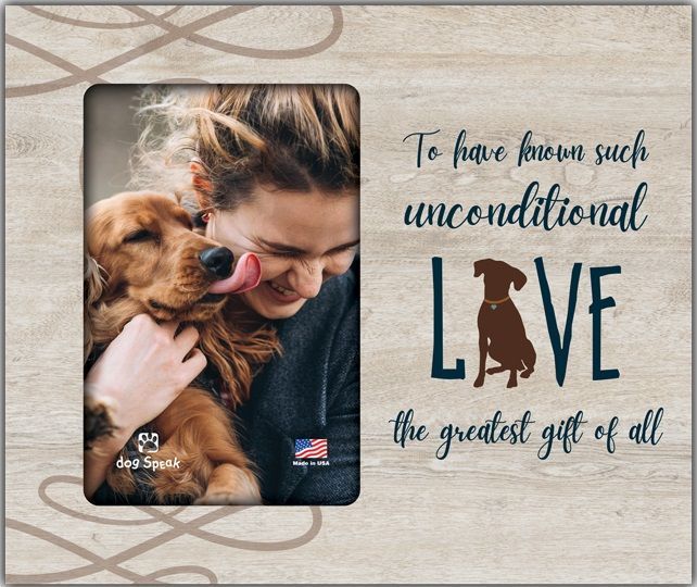 Dog Memorial Frame Unconditional Love Engravable