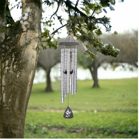 Mom Sympathy Memorial Windchime - Because Someone We Love is in Heaven, There's a Little Bit of Heaven in Our Home - Loss of a Mother Wind Chimes - 21
