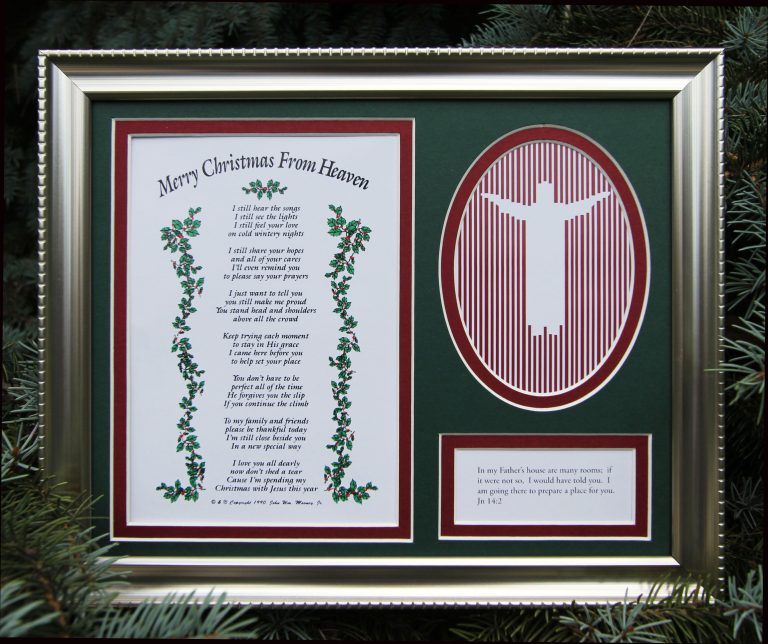 Merry Christmas From Heaven Photo Frame