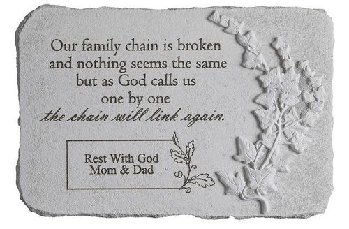 Personalized Memorial Stone - Broken Chain