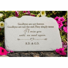 Personalized Memorial Stone - Goodbyes Are Not Forever