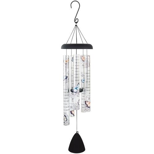 Personalized Memorial Wind Chimes with Butterflies