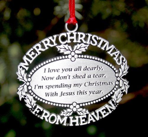 Merry Christmas from Heaven Ornament Personalized