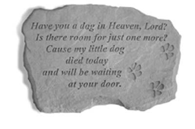 Bekki's Garden Bits Dog Memorial Stone – Hand Cast, Weatherproof – 20x18x7 Cm, Grey