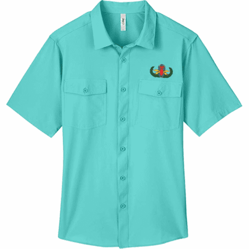 Fishing Shirt with Embroidered Badge