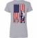 Ladies V-Neck Bomb Suit Guy with Flag