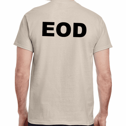 Sand T-Shirt with black EOD print