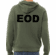 Drop Shoulder Sponge Fleece Hoodie With Embroidery