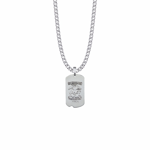 1-1/16 Inch Sterling Silver U.S. Air Force Dog Tag with St. Michael on Back (Not Available - License Pending)