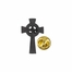 1-1/16 x 3/4 Inch Pewter Celtic Crucifix Pin