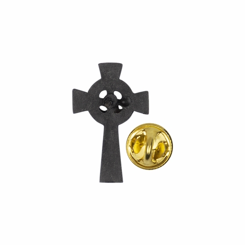 1-1/16 x 3/4 Inch Pewter Celtic Crucifix Pin