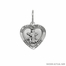 1-1/2 Inch Pewter Heart and St. Francis Pet Medal
