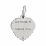 1-1/2 Inch Pewter Heart and St. Francis Pet Medal