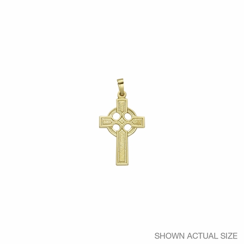 1-1/4 Inch 14KT Gold Celtic Cross Pendant