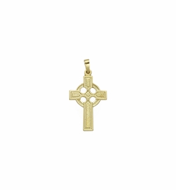 1-1/4 Inch 14KT Gold Celtic Cross Pendant