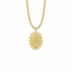 1-1/4 Inch 18KT Gold Plated Over Sterling Silver Two-Tone Bright Gold Starburst Filigree Miraculous Medal