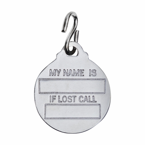 1-1/4 Inch Blue Enameled Round St. Francis of Assisi "Protect My Pet" Tag