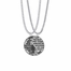 1-1/4 Inch Round Sterling Silver Fire Fighter Mizpah Medal with Genesis 31:48-50 Verse on Back