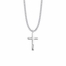 1-1/4 Inch Sterling Silver Lined Inner Cross Necklace