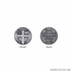 1-1/4 x 1-1/4 Inch Round Fine Pewter Episcopal Shield Inspirational Pocket Token