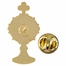 1-1/4 x 1/2 Inch Gold Enameled Monastery Chalice Lapel Pin
