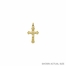1-1/8 Inch 14KT Gold Budded Ends with Etched Detailing Crucifix Pendant