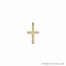1-1/8 Inch 14KT Gold Lined Inner Cross Pendant