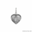 1-1/8 Inch Pewter Heart and Guardian Angel Pet Medal