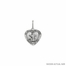 1-1/8 Inch Pewter Heart and St. Francis Pet Medal