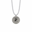1-1/8 Inch Round Two-Tone Sterling Silver U.S. Marine Corps Medal with Personalized "Marine Mom" Engraving on Back