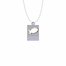 1-1/8 Inch Two-Tone Pewter Fish Dog Tag Necklace