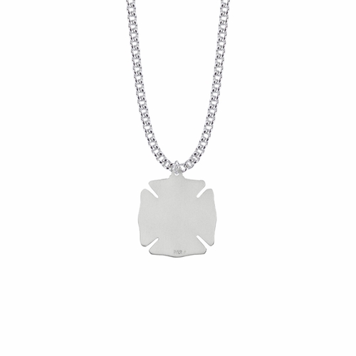 1-1/8 Sterling Silver St. Florian Shield Medal, Patron Saint of Firefighters